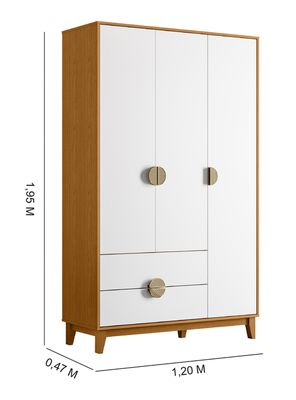 Imagen 2 del producto Clóset Ipe 3 Puertas 2 Cajones