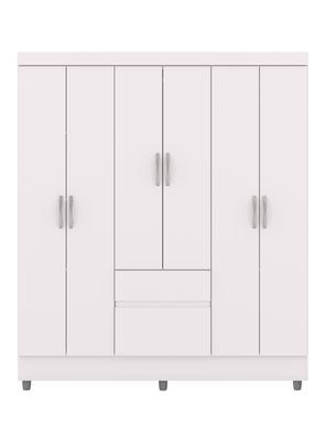 Clóset Ideal Blanco 6 Puertas 2 Cajones