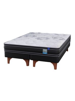 Cama Europea Seven Plus 2 Plazas Box Base Dividida