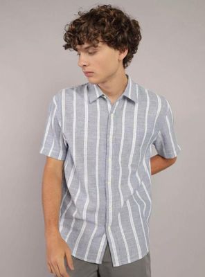 Camisa AE Rayada Botones Holgada