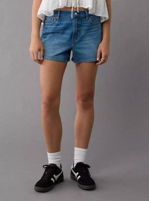Short Ae Strigid de Mezclilla Relajado Cintura Súper Alta