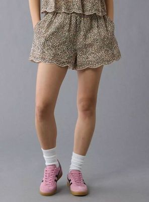 Short Ae Cintura Alta de Leopardo