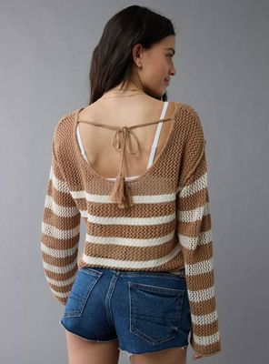 Imagen 2 del producto Chaleco Ae Tejido Rayado Corte