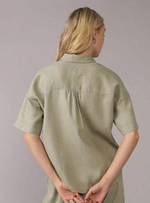 Imagen 2 del producto Camisa Ae Mezcla de Lino con Botones