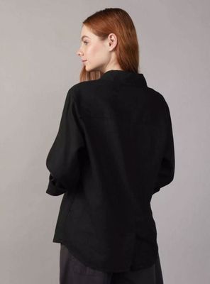 Imagen 2 del producto Camisa de Mezcla de Lino con Botones Estilo Fin de Semana