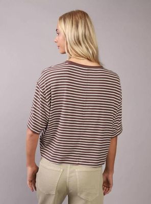 Imagen 2 del producto Polera Ae Manga Corta con Rayas con Cuello Redondo