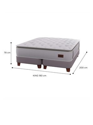 Imagen 2 del producto Cama Europea Heritage 2 Plazas 150x200 cm + Respaldo Crudo + Velador Roma