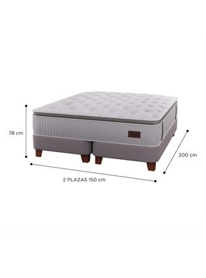 Imagen 2 del producto Cama Europea Heritage 2 Plazas 150x200 cm + Respaldo Tubular