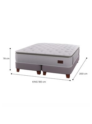 Imagen 2 del producto Cama Europea Heritage King 180x200 cm + Respaldo Crudo + Vel Roma