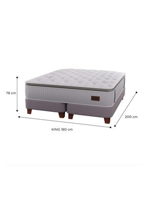 Imagen 2 del producto Cama Europea Heritage King 180x200 cm + Respaldo Crudo