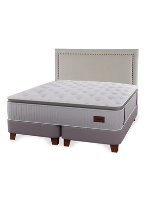 Cama Europea Heritage King 180x200 cm + Respaldo Tachas