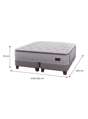 Imagen 2 del producto Cama Europea Heritage King 180x200 cm + Respaldo Tachas