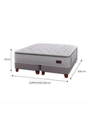 Imagen 2 del producto Cama Europea Heritage Súper King 200x200 cm + Respaldo Tachas