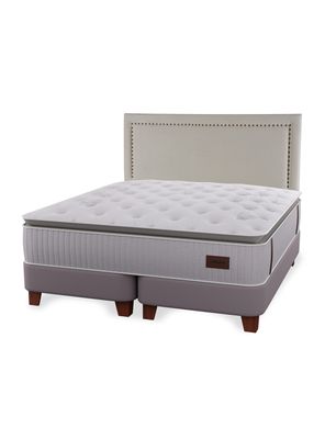 Cama Europea Heritage Súper King 200x200 cm + Respaldo Tachas