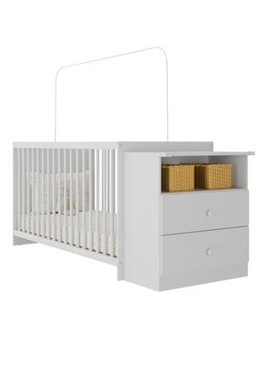 Imagen 1 del producto Cuna con Cómoda Blanco Mi Bebé