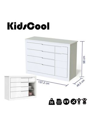 Imagen 2 del producto Cómoda Cleo 5 Cajones + Puerta Blanco