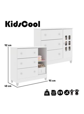 Imagen 2 del producto Cómoda 3 Cajones con Puerta Blanco Maria