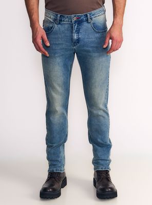 Jeans Oxidado Slim Tiro Medio