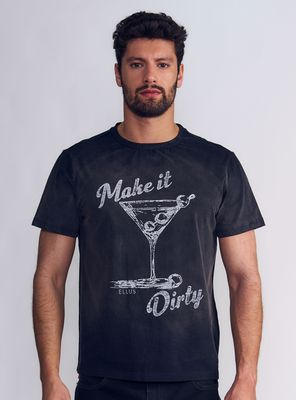 Polera Acid Wash Make It Dirty Manga Corta