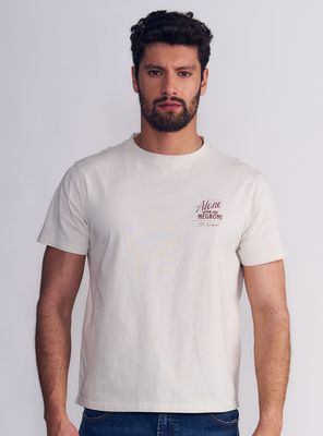 Polera Print Garmen Dye Manga Corta