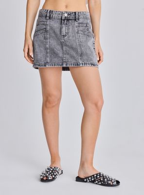 Falda Denim Cortes