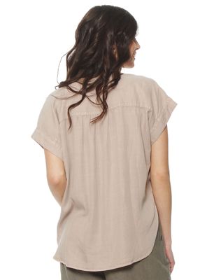 Imagen 2 del producto Blusa Manga Corta Lyocell Abotonada en Delantero