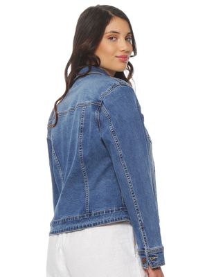 Imagen 2 del producto Chaqueta Denim Abotonada en Delantero con Bolsillo
