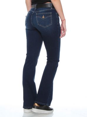 Imagen 2 del producto Jeans Recto Tiro Medio Pretina Básica 1 Botón Cinturón