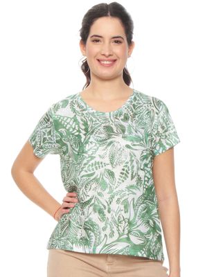 Polera Sublimada con Aplicación Strass Escote