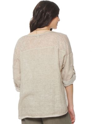 Imagen 2 del producto Polera Manga 3/4 Lino Escote V