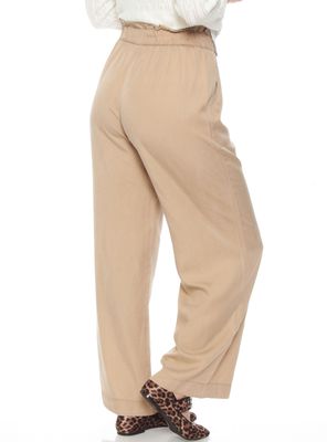 Imagen 2 del producto Pantalón Wide Leg Tiro Alto Pretina Elasticada con Lazo