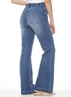 Imagen 2 del producto Jeans Flare Tiro Alto Pretina Básica 1 Botón P34