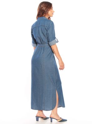 Imagen 2 del producto Vestido Manga Corta de Denim