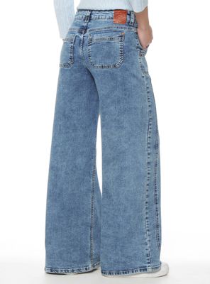 Imagen 2 del producto Jeans Cargo Wide Leg Tiro Alto 1 Botón Costadillo