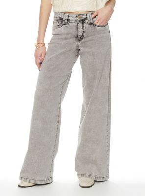 Jeans Wide Leg Tiro Alto Pretina J30