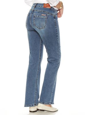 Imagen 2 del producto Jeans Recto Tiro Alto Push In Push Up 1 Botón