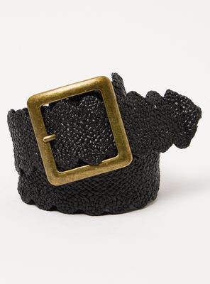 Cinturón Tejido Elasticado con Hebilla Grande