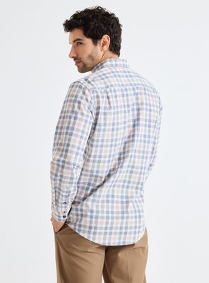 Imagen 2 del producto Camisa Manga Larga Cuadros Medianos Custom Fit Algodón