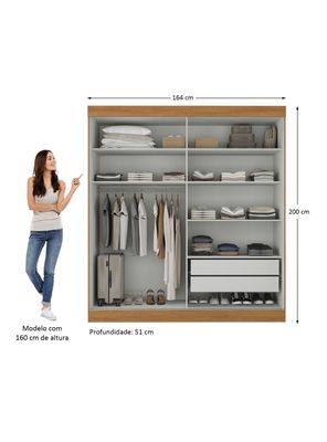 Imagen 2 del producto Clóset Casa Blanca 2 Puertas + 2 Cajones