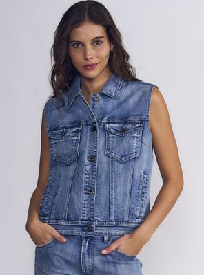 Chaqueta Denim Trucker Vest Light