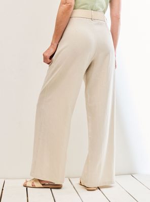 Imagen 2 del producto Pantalón de Lino Fluido con Cinturón