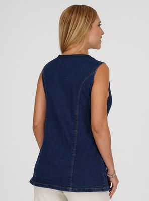 Imagen 2 del producto Blusa Denim Cuello Redondo