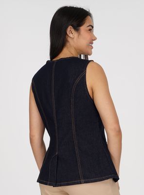 Imagen 2 del producto Blusa Denim Cuello en V