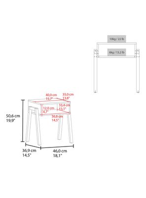 Imagen 2 del producto Velador Pinetti Blanco y Crudo
