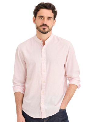 Camisa Band Collar Regular Fit