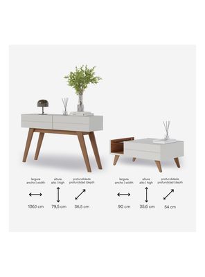 Imagen 2 del producto Arrimo 2 Cajones + Mesa de Centro