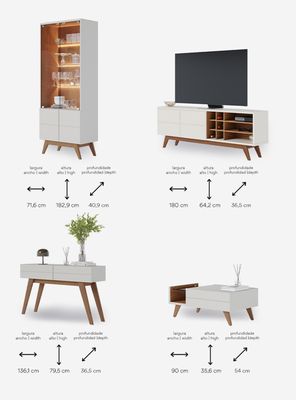 Imagen 2 del producto Rack TV 65' Noronha + Vitrina + Arrimo