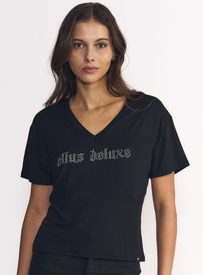 Polera Box Fit V Neck Deluxe