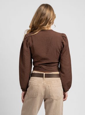 Imagen 2 del producto Blusa Cruzada Jade Café