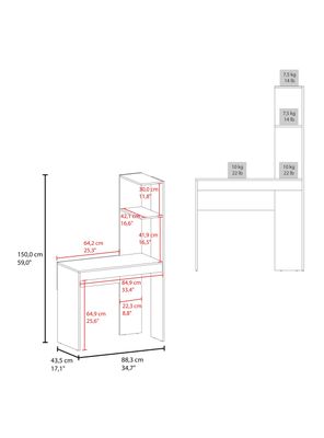 Imagen 2 del producto Escritorio Biblioteca Delphi Fresno y Wengue